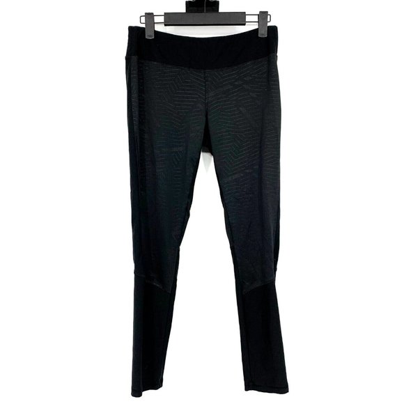 Avia Leggings Black Pull On Activewear Athletic Mid Rise Pattern - Picture 1 of 8